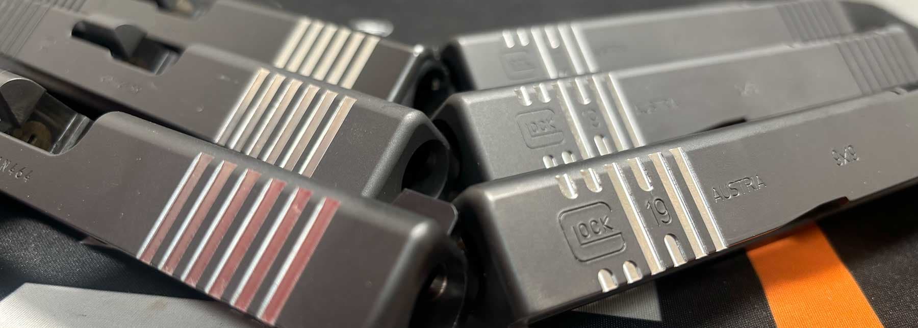 Glock Slides with Serrations